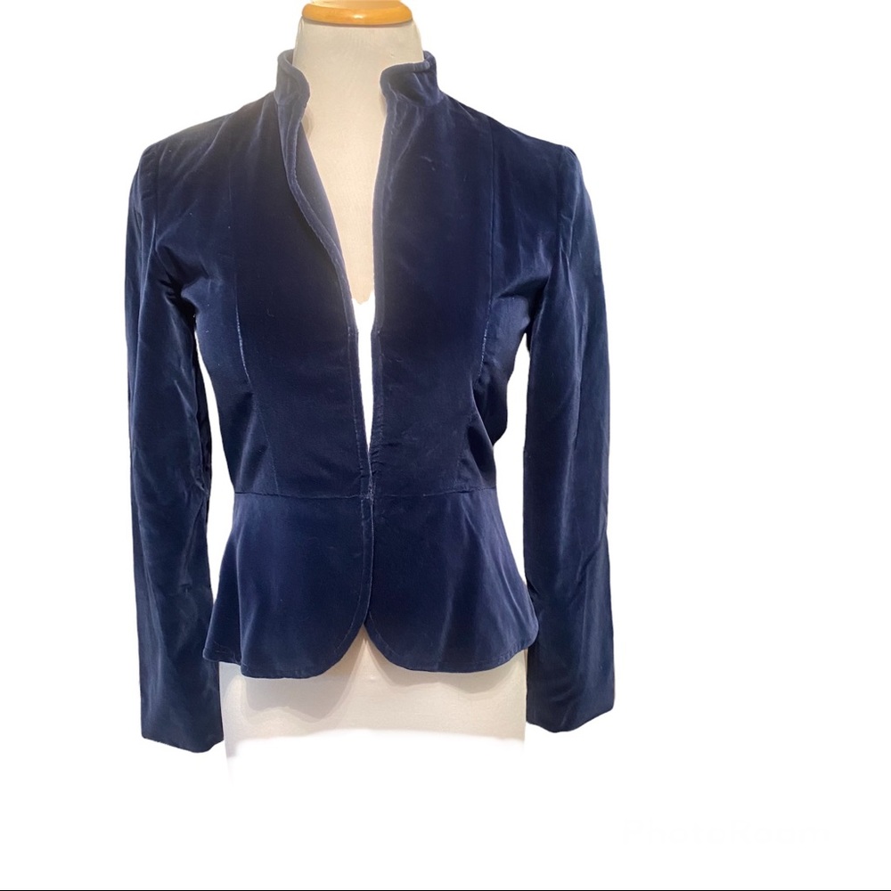 Vintage St. William by Kay Unger Blue Velvet Blazer